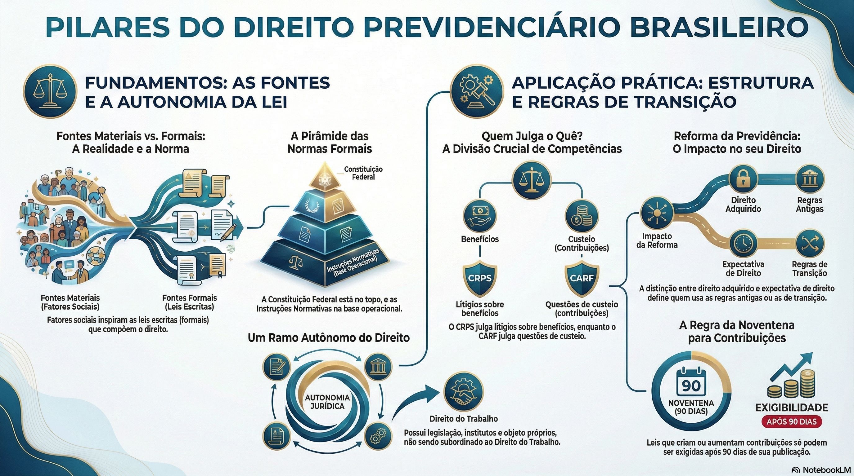 1.3. Fundamentos Essenciais do Direito Previdenciário: Das Fontes Normativas às Regras de Transição (CF/88; EC 103/2019)